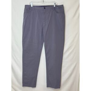 Johnnie-O Men's 40x34 Gray Prep-Performance Pants Stretch Golf Casual Trousers